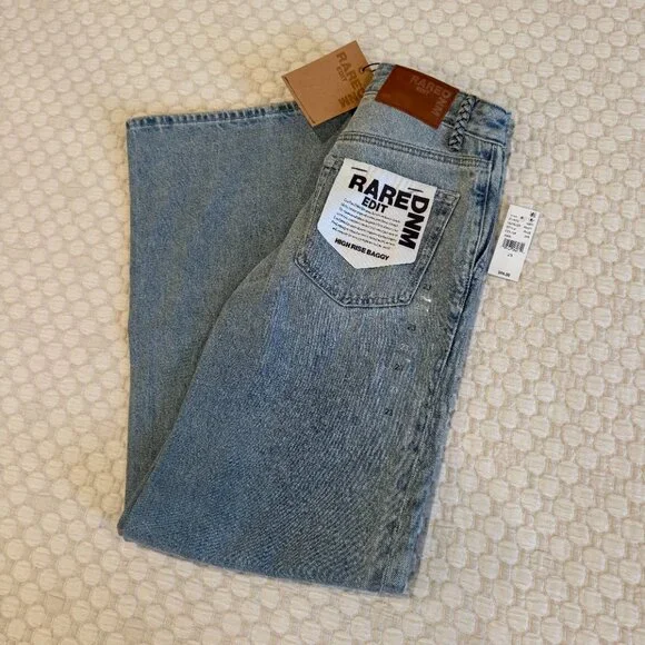 RARE DNM EDIT Light Indigo High Waisted Baggy Jeans - 23 - PacSun - Picture 6 of 9